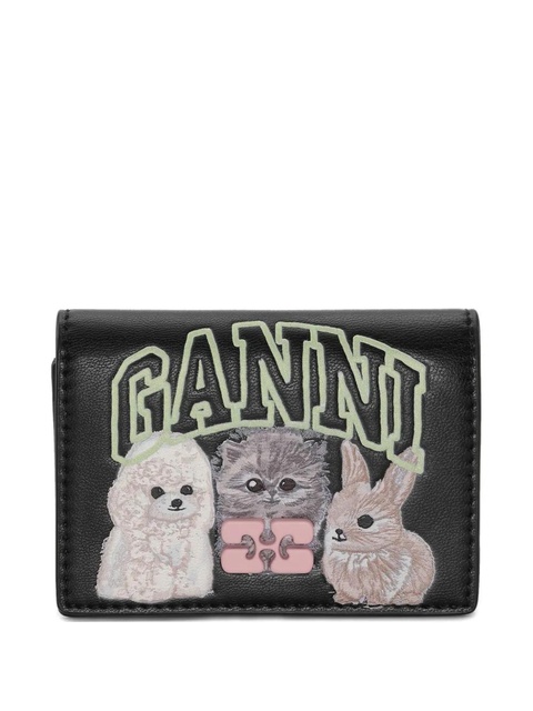 GANNI graphic-print wallet - Black - zdjęcie produktu nr 1