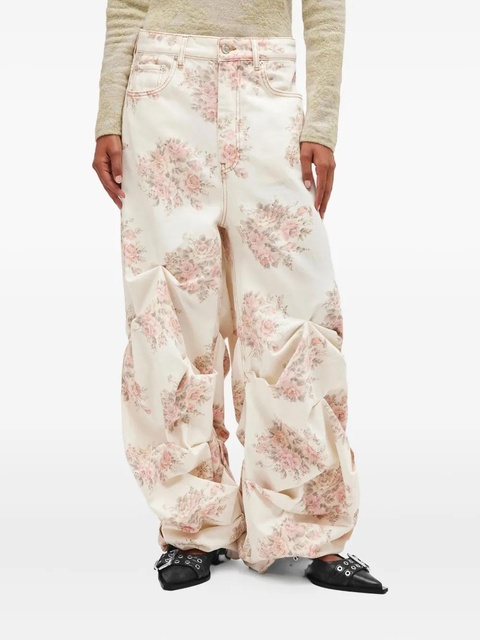 GANNI print drapey jeans - Neutrals - zdjęcie produktu nr 2