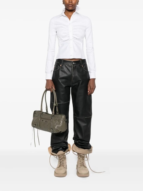 Balenciaga ruched long-sleeve shirt - White - zdjęcie produktu nr 2