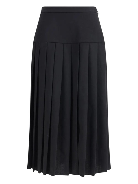 Alessandra Rich pleated midi skirt - Black - zdjęcie produktu nr 1
