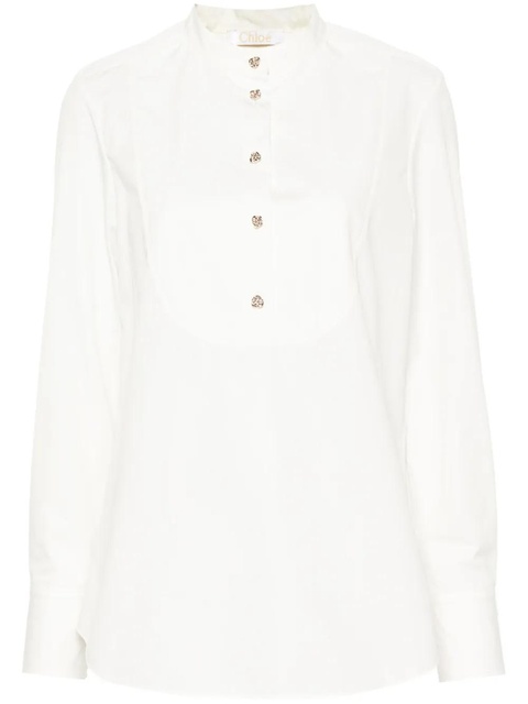 Chloé sculpted-buttons cotton shirt - White - zdjęcie produktu nr 1