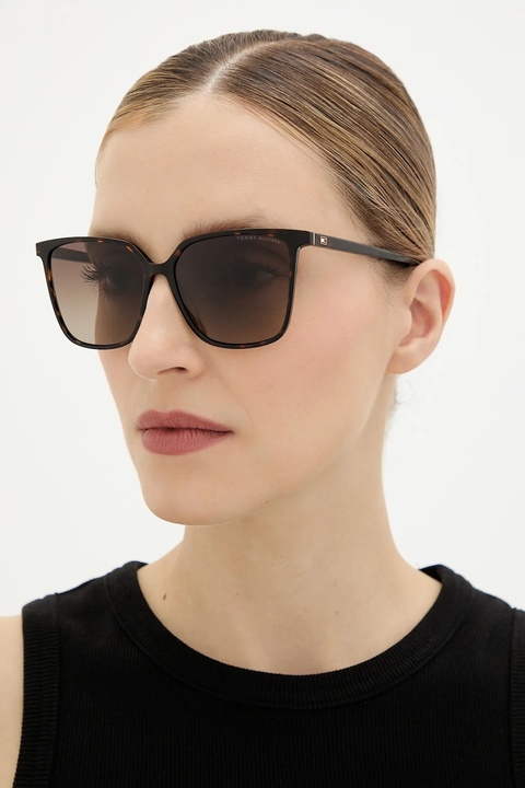 Tommy Hilfiger okulary przeciwsłoneczne damskie kolor brązowy TH 2292/S - zdjęcie produktu nr 1