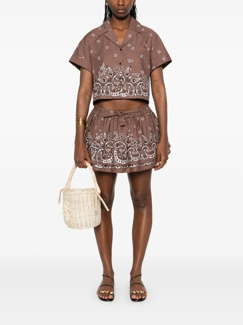 Maje bandana-print shorts - Brown - zdjęcie produktu nr 2