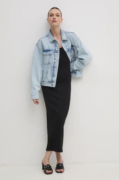 Calvin Klein Jeans kurtka jeansowa damska kolor niebieski przejściowa J20J225186 - zdjęcie produktu nr 2