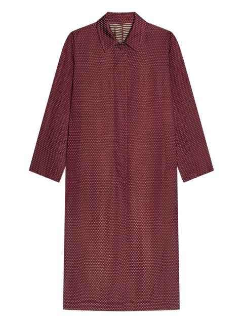DRIES VAN NOTEN jacquard-dot coat - Red - zdjęcie produktu nr 1