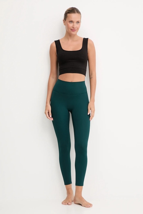 adidas Performance legginsy do jogi All me damskie kolor zielony gładkie JW7590 - zdjęcie produktu nr 2