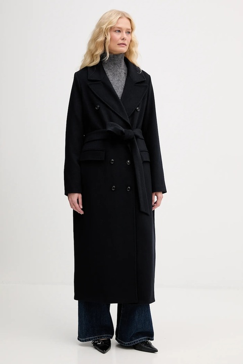 Blugirl Blumarine płaszcz z dodatkiem wełny kolor granatowy RF5242.T221A - zdjęcie produktu nr 1