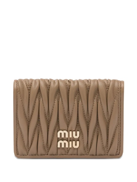Miu Miu textured logo wallet - Brown - zdjęcie produktu nr 1