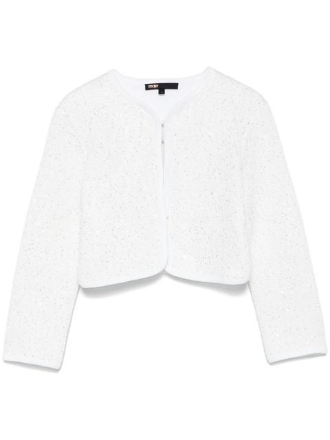 Maje rhinestone-embellished cropped cardigan - White - zdjęcie produktu nr 1