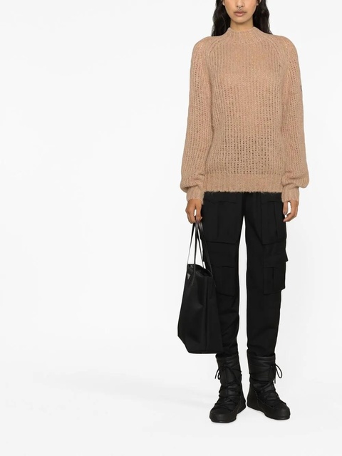 Moncler Grenoble open-knit wool jumper - Brown - zdjęcie produktu nr 2