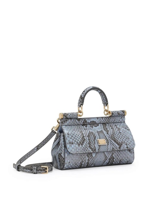 Dolce & Gabbana small Sicily leather tote bag - Blue - zdjęcie produktu nr 2