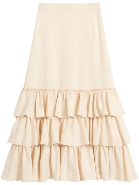 Valentino Garavani shantung midi skirt - Neutrals - zdjęcie produktu nr 1