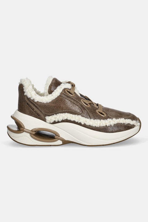 MICHAEL Michael Kors sneakersy skórzane Toni damskie kolor brązowy 43F5TRFS3L.297 - zdjęcie produktu nr 1