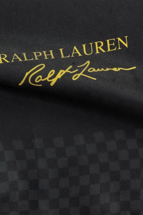 Polo Ralph Lauren chusta jedwabna damski kolor czarny wzorzysty 455P04667 - zdjęcie produktu nr 2