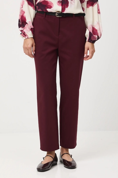 Medicine spodnie damskie kolor bordowy - zdjęcie produktu nr 1
