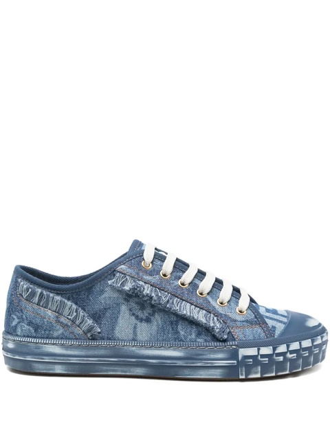 FENDI frayed-denim trainers - Blue - zdjęcie produktu nr 1