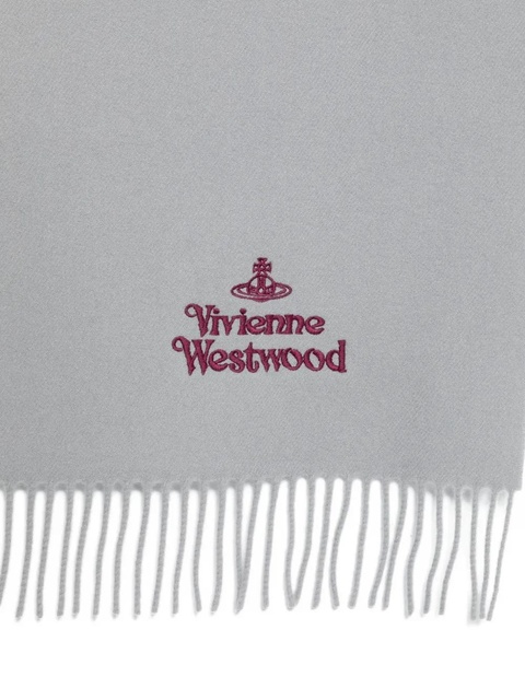 Vivienne Westwood wool fringed scarf - Grey - zdjęcie produktu nr 2