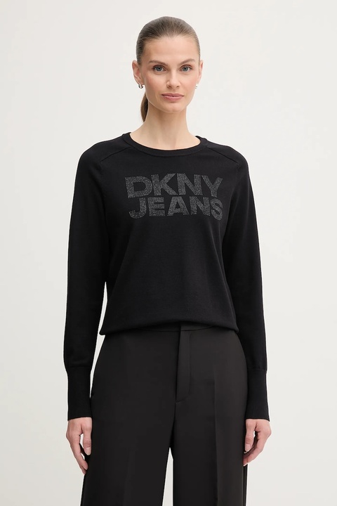 Dkny sweter damski kolor czarny lekki DJ4R0454 - zdjęcie produktu nr 1