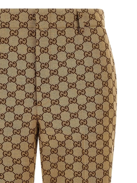 Gucci GG-canvas tailored trousers - Brown - zdjęcie produktu nr 1