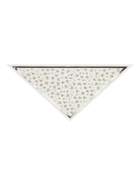 Tory Burch floral triangle scarf - Neutrals - zdjęcie produktu nr 1