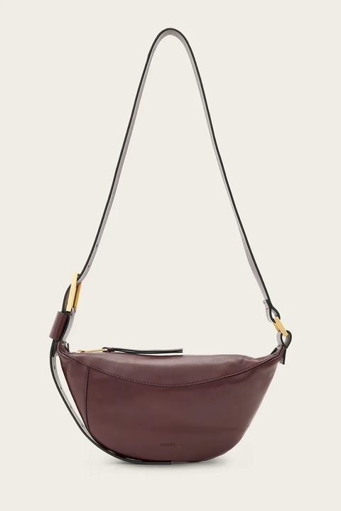 AllSaints torebka skórzana LUNA kolor czerwony W192XD - zdjęcie produktu nr 1