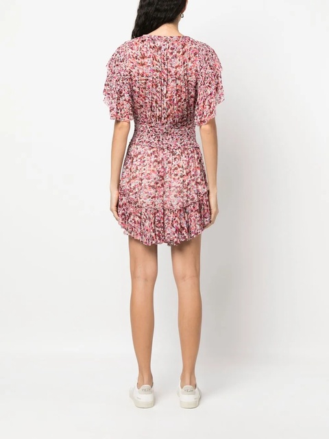 MARANT ÉTOILE Florise abstract-print dress - Red - zdjęcie produktu nr 2