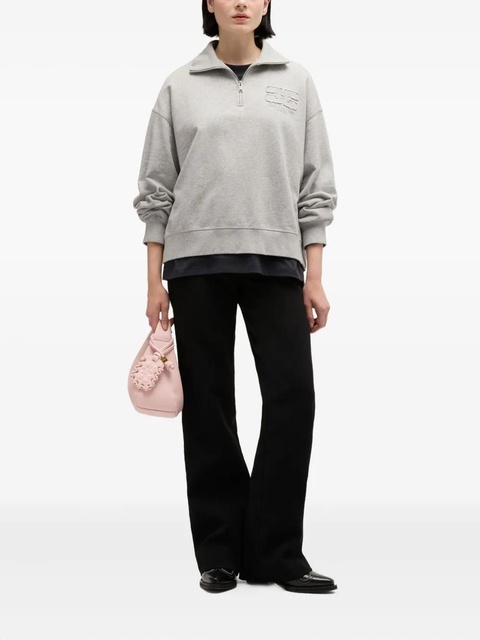 GANNI zip sweatshirt - Grey - zdjęcie produktu nr 2