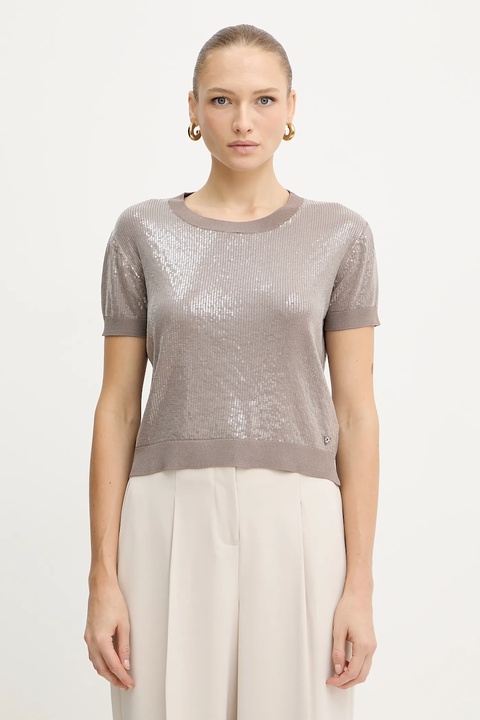 Guess t-shirt JUNIPER damski kolor beżowy W5YR21 Z3E70 - zdjęcie produktu nr 1