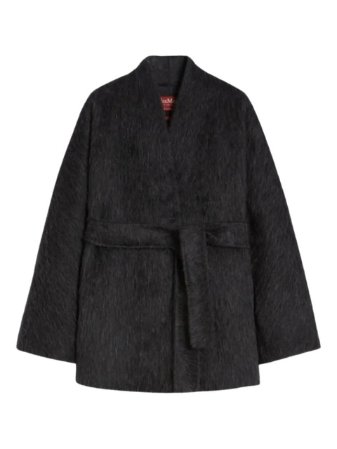Max Mara belted brushed coat - Grey - zdjęcie produktu nr 1