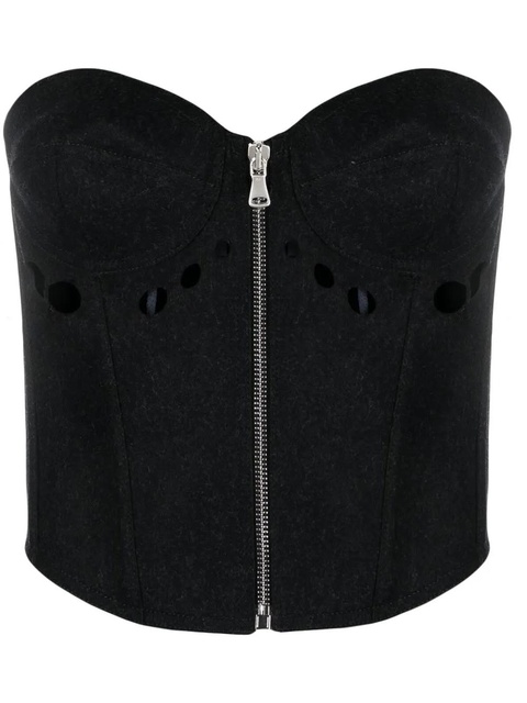 Jean Paul Gaultier lace-up corset top - Grey - zdjęcie produktu nr 1