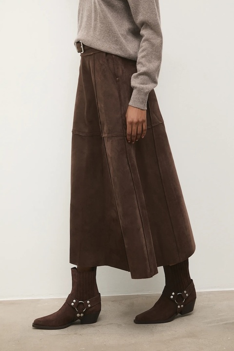 Answear.LAB sztyblety zamszowe kolor brązowy na słupku - zdjęcie produktu nr 1