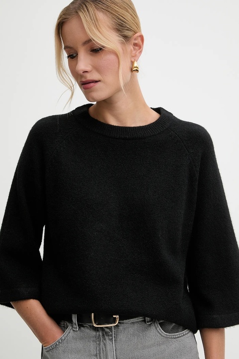 Morgan sweter z domieszką wełny damski kolor czarny MDELIA - zdjęcie produktu nr 2