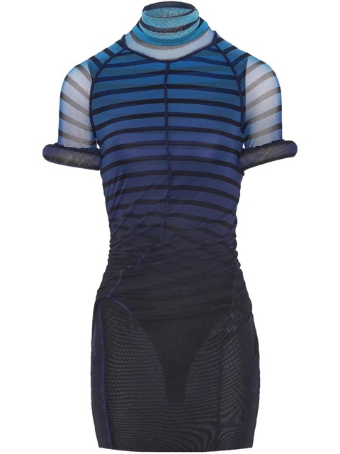 Jean Paul Gaultier striped mesh mini dress - Black - zdjęcie produktu nr 1