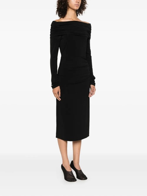 Max Mara off-shoulder draped dress - Black - zdjęcie produktu nr 2