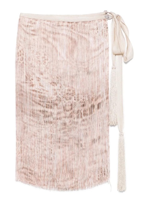 Blumarine fringed mini skirt - Neutrals - zdjęcie produktu nr 2
