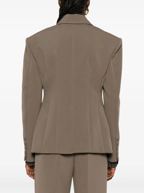 The Frankie Shop peak-lapel double-breasted blazer - Green - zdjęcie produktu nr 2