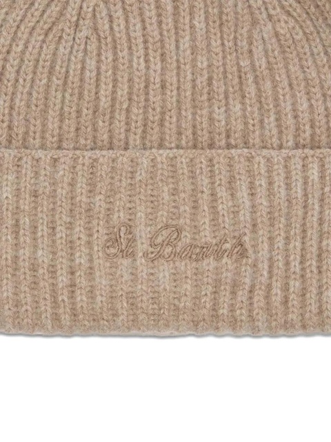MC2 Saint Barth ribbed logo-embroidered beanie - Neutrals - zdjęcie produktu nr 2