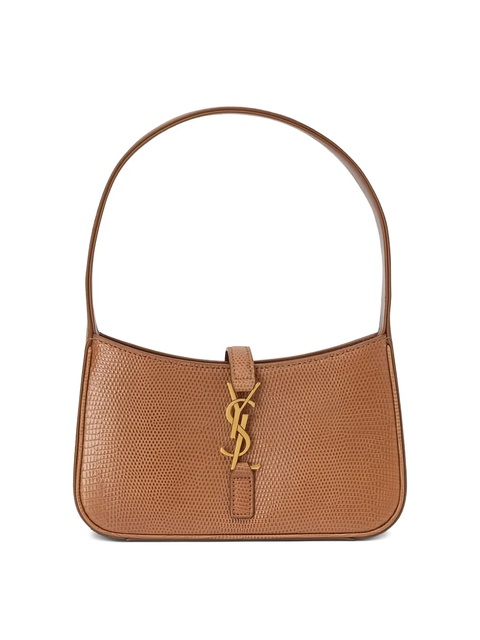 Saint Laurent logo-plaque leather shoulder bag - Brown - zdjęcie produktu nr 2