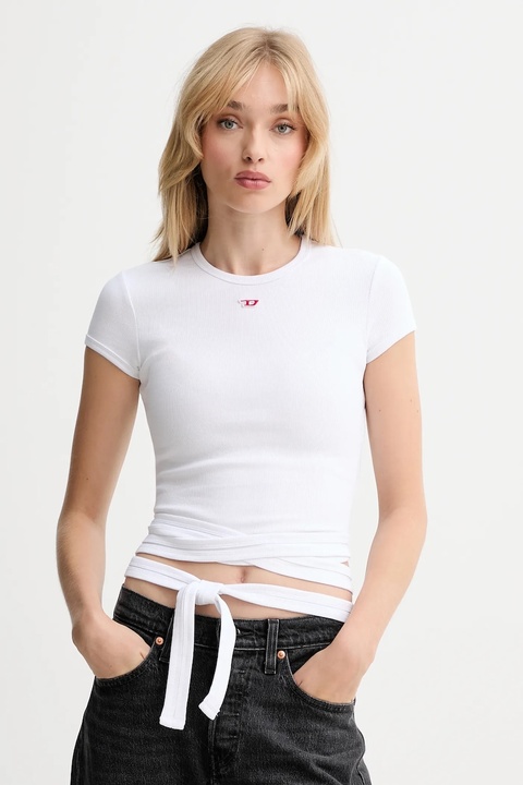Diesel t-shirt T-BUNNY-TAIL damski kolor biały A19337.0EJAI - zdjęcie produktu nr 1