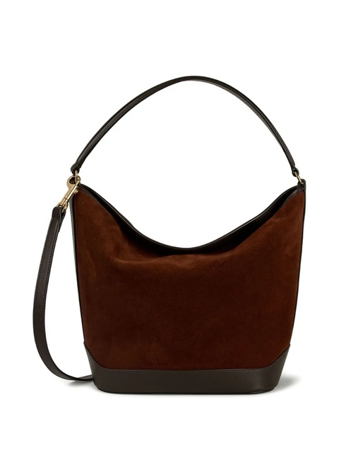SANDRO Tangoso suede-leather crossbody bag - Brown - zdjęcie produktu nr 1