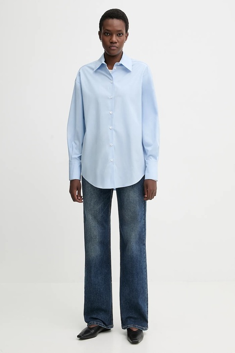 La Mania koszula bawełniana ZENITH damska kolor niebieski relaxed z kołnierzykiem klasycznym ZENITH - zdjęcie produktu nr 2