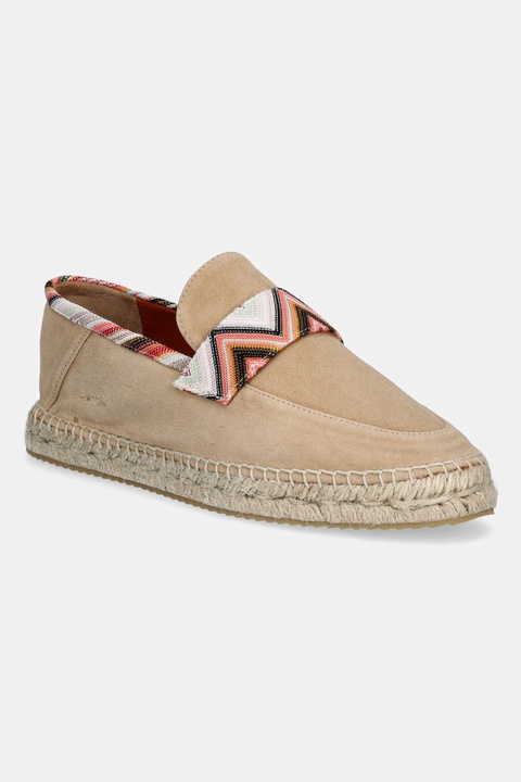 Missoni espadryle zamszowe Amelia kolor beżowy MWB013_020 - zdjęcie produktu nr 1