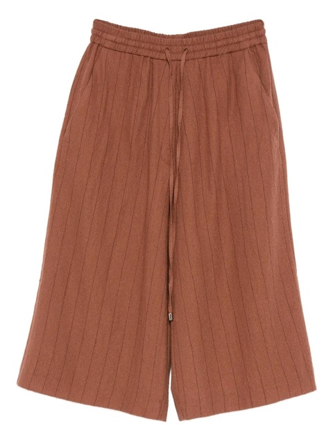 Alysi pinstripe drawstring shorts - Brown - zdjęcie produktu nr 2