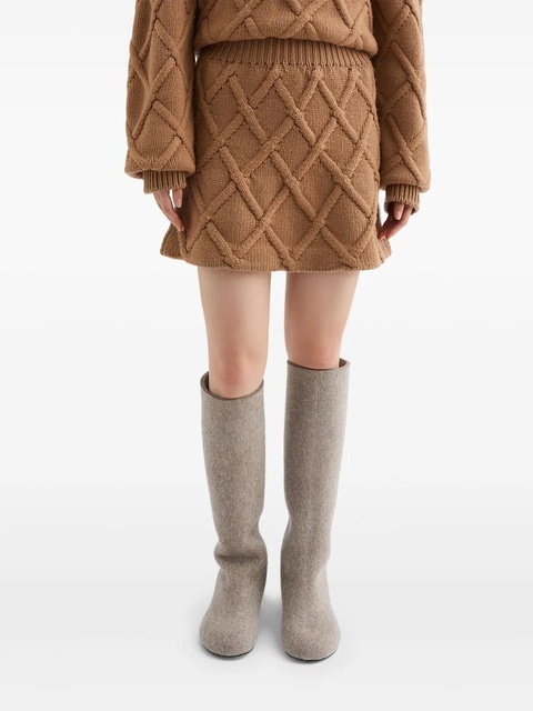 Jil Sander wool mini skirt - Brown - zdjęcie produktu nr 2