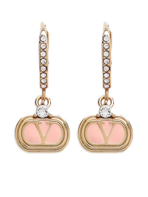 Valentino Garavani crystal-embellished VLogo Signature earrings - Gold - zdjęcie produktu nr 1