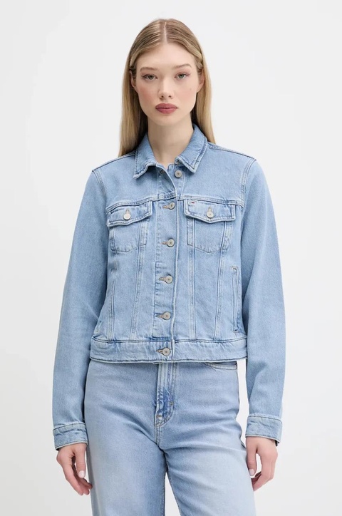 Tommy Jeans kurtka jeansowa kolor niebieski przejściowa DW0DW20123 - zdjęcie produktu nr 1