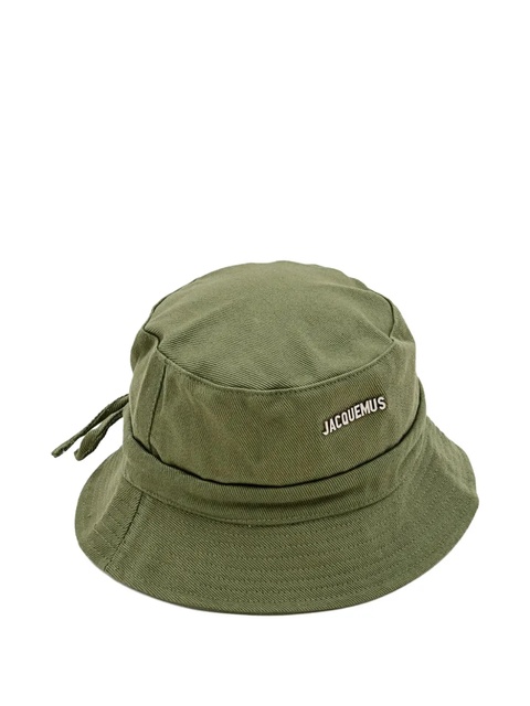 Jacquemus Gadjo logo-plaque bucket hat - Green - zdjęcie produktu nr 1