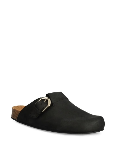 ALOHAS buckle-fastening leather slides - Black - zdjęcie produktu nr 2