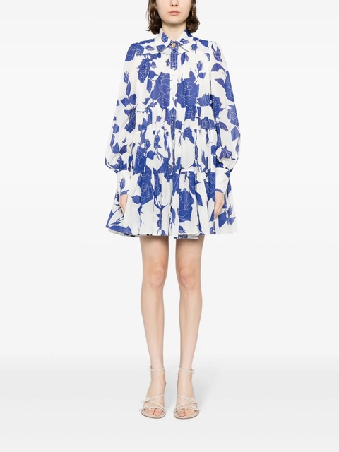 Aje rose-print cotton shirtdress - White - zdjęcie produktu nr 2