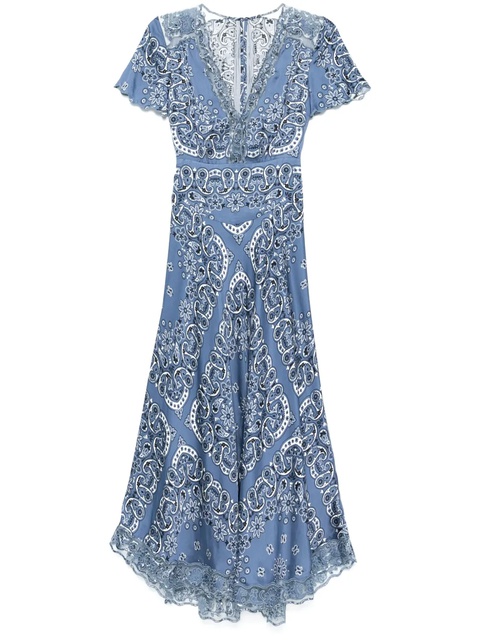 Maje floral-print midi dress - Blue - zdjęcie produktu nr 1
